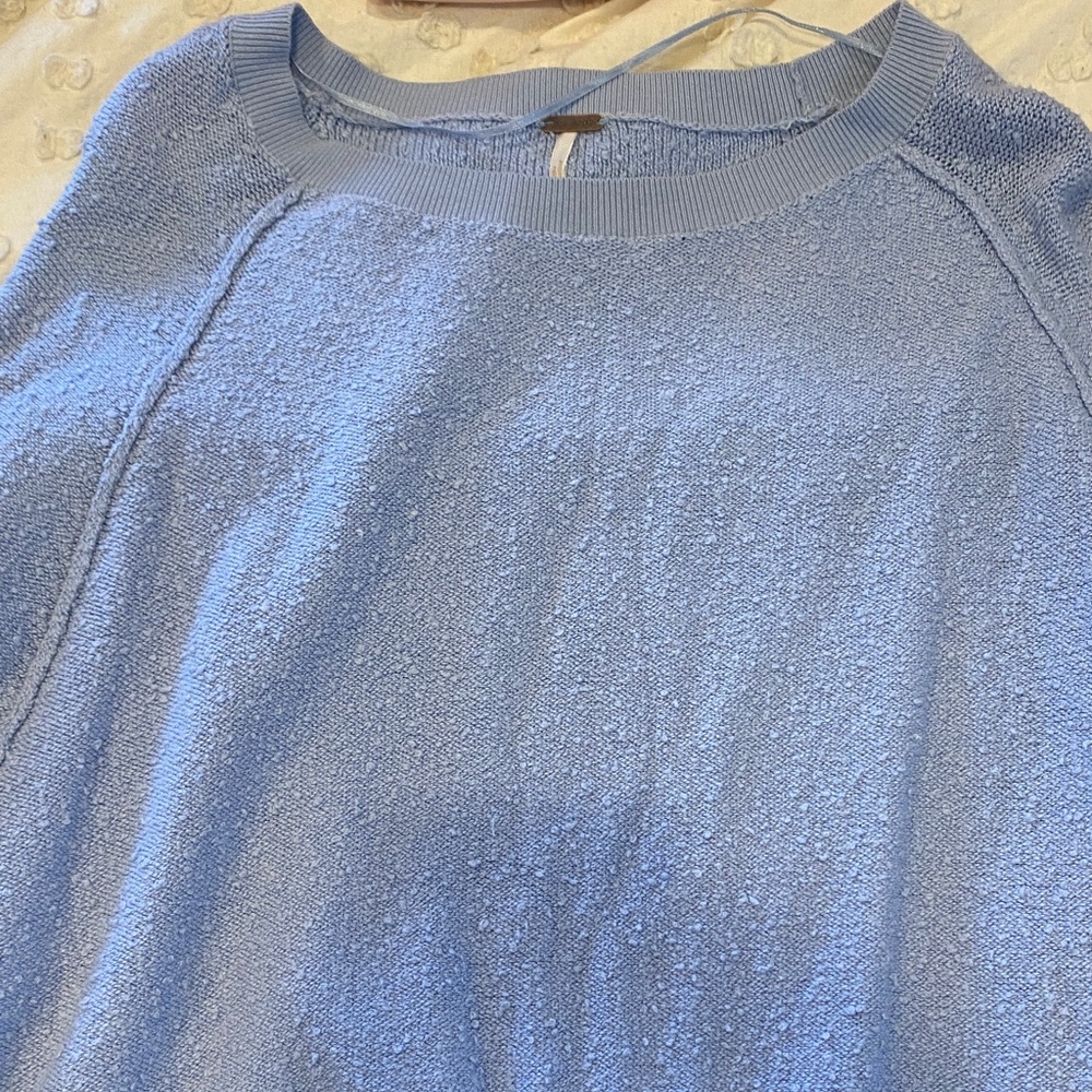 Free People Light Blue Knit Sweater
